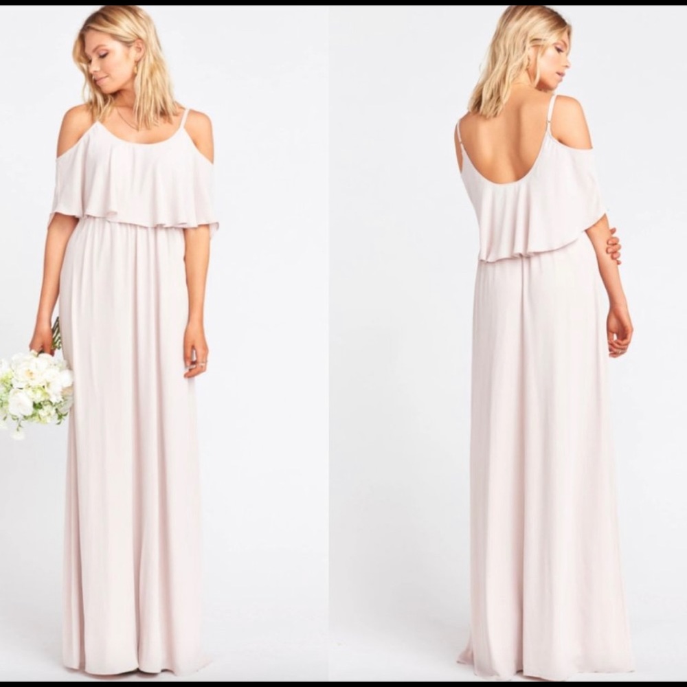 Show me your mumu Caitlin ruffle maxi dress XS